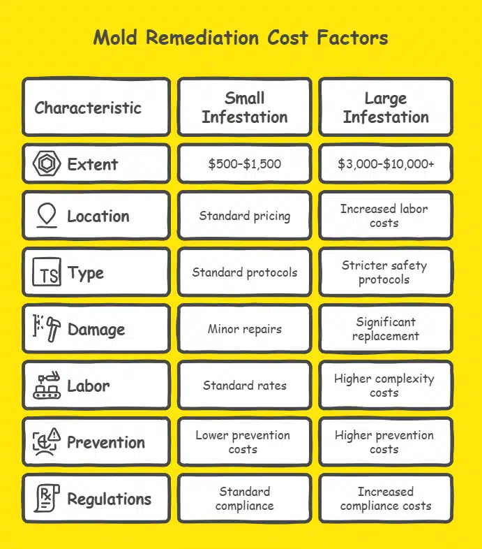 What Influences Mold Removal Costs in Burnaby