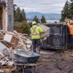 What is demolition waste removal at a residential project in British Columbia